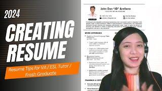 HOW TO CREATE A RESUME? (Simple Guide for VA w/ NO EXPERIENCE)