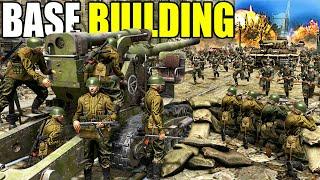 I built a WW2 CITY DEFENSE in New BASE BUILDING Simulator! - Gates of Hell: Airborne DLC