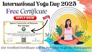 Free International Yoga Day 2025 Certificate | International Day of Yoga | Yoga Quiz Competition