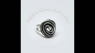Oxidized Silver Swirl Ring