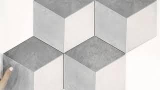 EF8N21 Marca Rhombus Hex 250mm x 216mm Matte Finish Porcelain Tile   Encaustic Look Tile