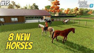 8 HORSES IN NEW HORSE BARN | FARMING SIMULATOR 22 #15 IN HINDI