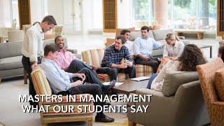 Masters in Management: What Our Students Say - Wake Forest University School of Business