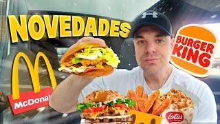 PROBANDO TODAS LAS NOVEDADES de MCDONALDS Vs BURGER KING ESPAÑA!  ¿MERECEN LA PENA?