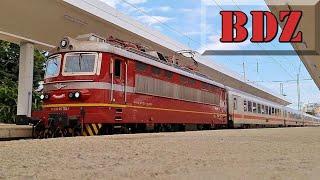 BDZ Fast Train Burgas - Sofia with DB Carriages at Stara Zagora Train Station, Bulgaria | 