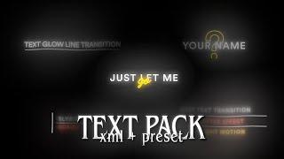 Text Pack like After Effects (+Preset) | Alight Motion