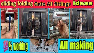 Sliding and folding gate all fitting ideas || Sliding folding door fitting #sliding