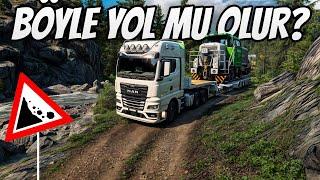 YENİ KİRKENES MADEN YOLUNDA ORMANA GİRDİK - MAN TGX İLE 61 TON LOKOMOTİF ÇEKTİK ! - ETS 2 TRUCKERSMP