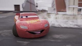 Drift Disney Cars Lightning McQueen in Real Life on Road