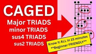 THIS IS INSANE!!! Find all Major / minor / sus4 / sus2 TRIADS across the fretboard + CAGED