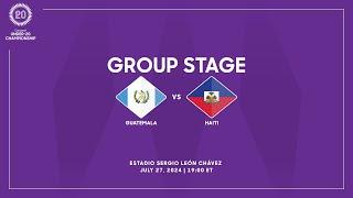 Guatemala vs Haiti | 2024 Concacaf Under-20 Championship