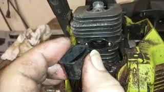 How easy is it to clean the exhaust port on a Poulan saw? Super Easy