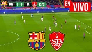  BARCELONA VS STADE BRESTOIS PARTIDO EN VIVO / CHAMPIONS LEAGUE - JUEGA LAMINE YAMAL FULL MATCH