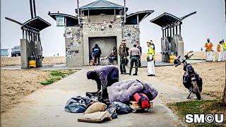 Weekly Homeless Cleanup Underway at Venice Beach Restrooms