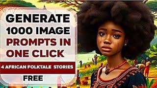 Easy Way To Generate 1000 Images Prompt From your African Folktale Stories in a click using free ai