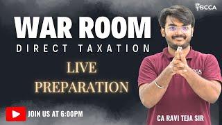 CMA INTER | DIRECT TAXATION | WAR ROOM | LIVE PREPARATION | JUNE 2025