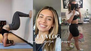 LA VLOG | **realistic weekend**yoga, outside cardio + more