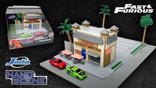 Unboxing: Nano Scenes Fast & Furious Toretto Cafe Diecast Diorama w/Brian's Eclipse & SVT Lightning