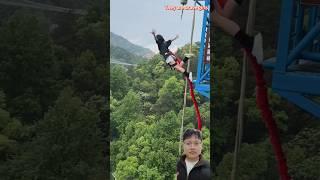 Bungee jumping|They are brave girls #adventure #bungeejumping #123go