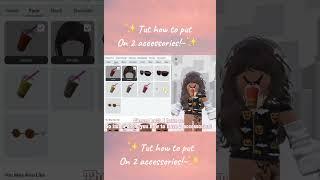 How to have 2 put on accessories on Roblox! Mobile|#chill #robloxtut￼