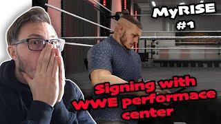 WWE 2K22 - My Rise - 'Average' Jay Signs with WWE performance centre
