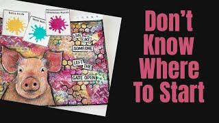 How to Start an Art Journal Page #artjournalingforbeginners  #artjournal #mixedmedia