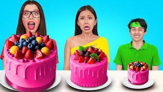 NEW 123 GO! Big Vs Medium Vs Tiny Food Challenge || Testing Incredible Groceries!