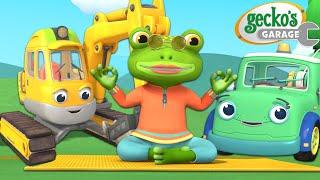 Vehicle Yoga | Gecko's Garage | Trucks For Children | Cartoons For Kids