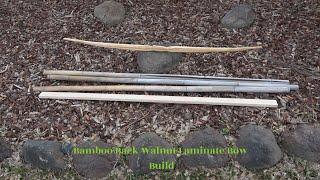 Bamboo Backed Walnut Laminate Bow Build