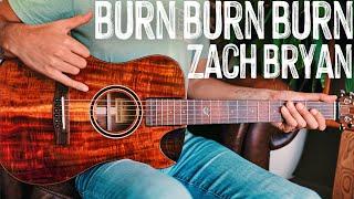 Burn, Burn, Burn Zach Bryan Guitar Tutorial // Burn, Burn, Burn Guitar Lesson #983