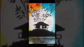 Day v/s Night which is better comment below. Tere Vaste song.#viral #drawing #shorts