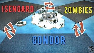 Gondor Warriors vs Isengard Orcs vs Zombies - UEBS 2