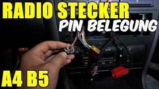 AUDI A4 B5 RADIO ISO STECKER BELEGUNG & KABELFARBEN / BARSTUNINGTV / PIN BELEGUNG