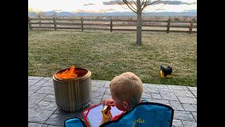 Lessons in fire starting - Gavin learn to ignite dryer lint using Light My Fire Swedish Firesteel