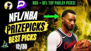 NFL/NBA PrizePicks Today | Best 5 Picks | Monday | 12/30/2024 | Ending the Year Green?