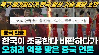 [중국반응] 한국 언론이 월드컵 진출로 중국 조롱한다 비판한 중국 언론, 오히려 역풍 맞고 한국의 앞선 기술까지 소환된 상황