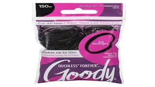 goody ouchless womens polyband elastic hair tie 150 count black fine hair hair accessories to