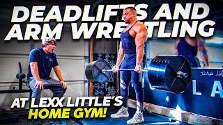 Lexx Little Deadlifts with Me in His Garage Gym + Arm Wrestling!
