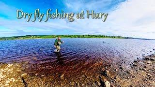 Fly fishing for rainbow trout at Hury reservoir