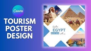 How to make tourism poster design in canva | tutorial by DLC Ventures India (Aug 2024)