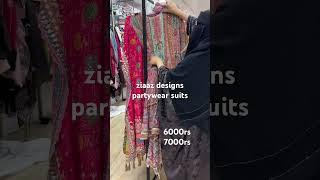 partywear kaftan and heavy suits collections ziaaz designs mohd ali road