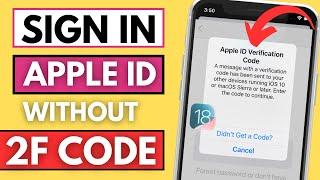 How To Sign in Apple id Without Verification Code || Sign in Apple Id Without 2F Code