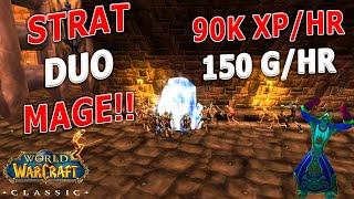 WoW Classic - STRAT DUO MAGE Gold Farm / Power Level!! Best Method for 50-60!!