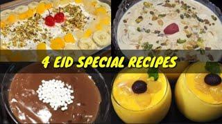 4 Easy Eid Desserts Recipes | Eid Special | Pakistani Mom