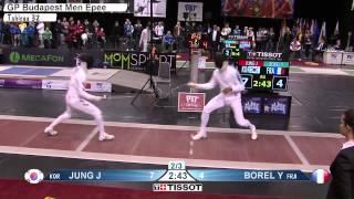 JUNG Jinsun KOR vs BOREL Yannick FRA L32 Budapest GP Mar 15, 2015