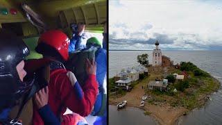 Russian Skydivers Restoring An Ancient Island Monastery