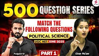 UGC NET Political Science Classes | UGC NET Political Science Match The Following Questions | Kiran