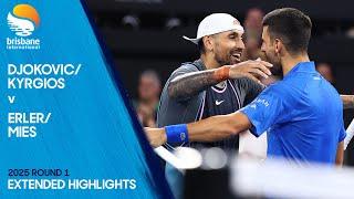 Djokovic/Kyrgios v Erler/Miles Extended Highlights | Brisbane International 2025