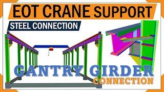 Steel beam connection details | Crane support details | 3d animation of #steelstructure