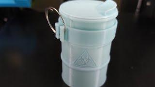 3d print time lapse "Barrel for COVID mask"